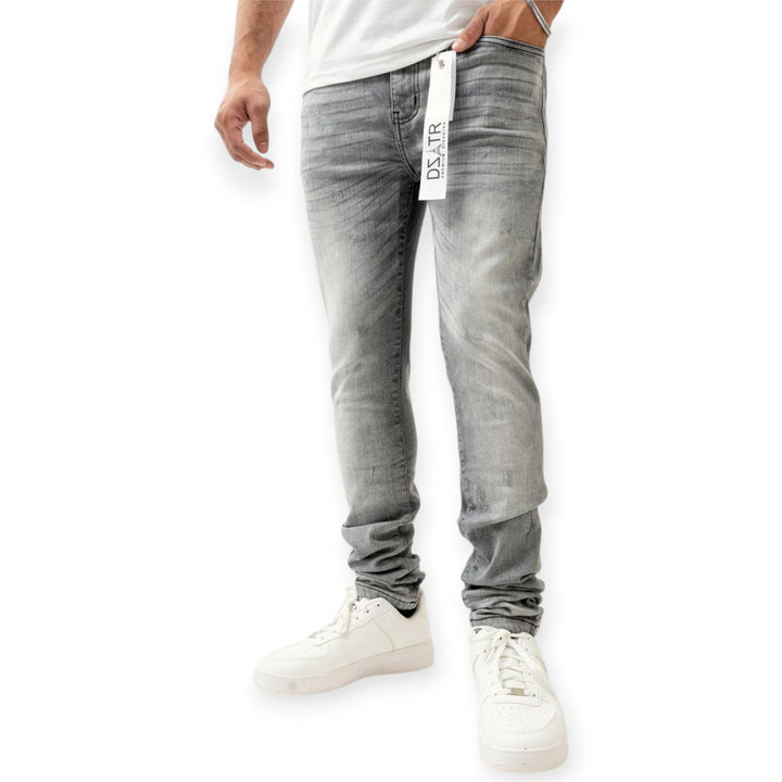 Premium Disaster Men Super Stretch Skinny Denim (Grey)