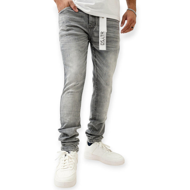 Premium Disaster Men Super Stretch Skinny Denim (Grey)