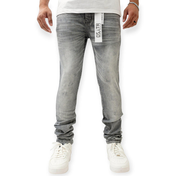 Premium Disaster Men Super Stretch Skinny Denim (Grey)
