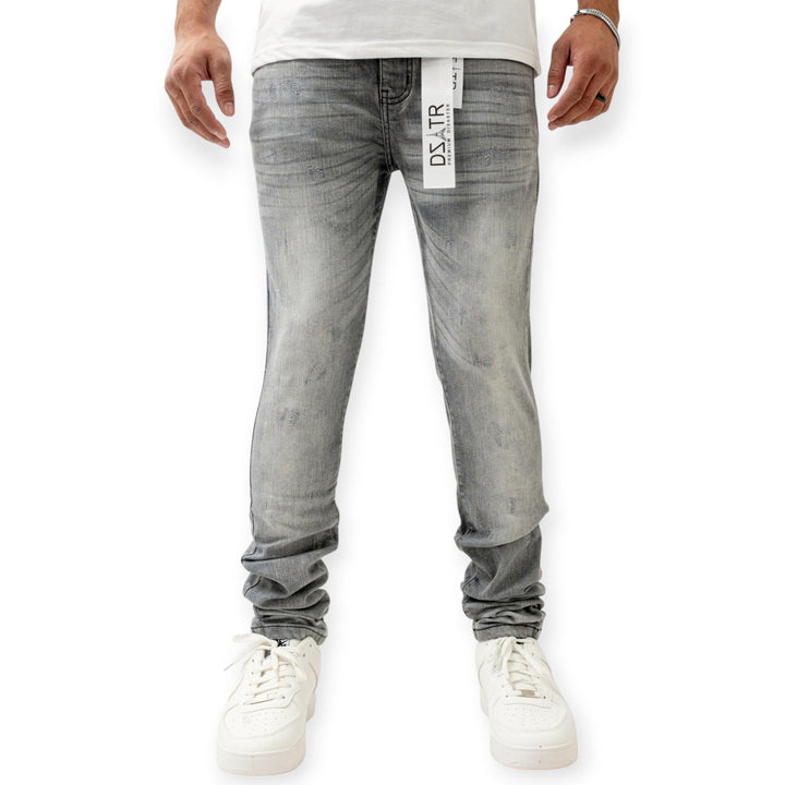 Premium Disaster Men Super Stretch Skinny Denim (Grey)