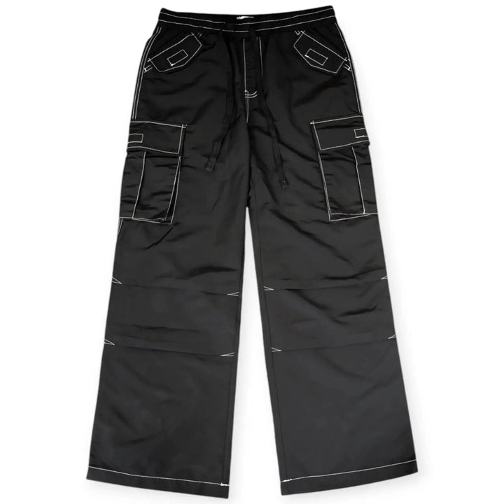 EPTM Men Campus Cargo Stacked Pants (Black)-Nexus Clothing