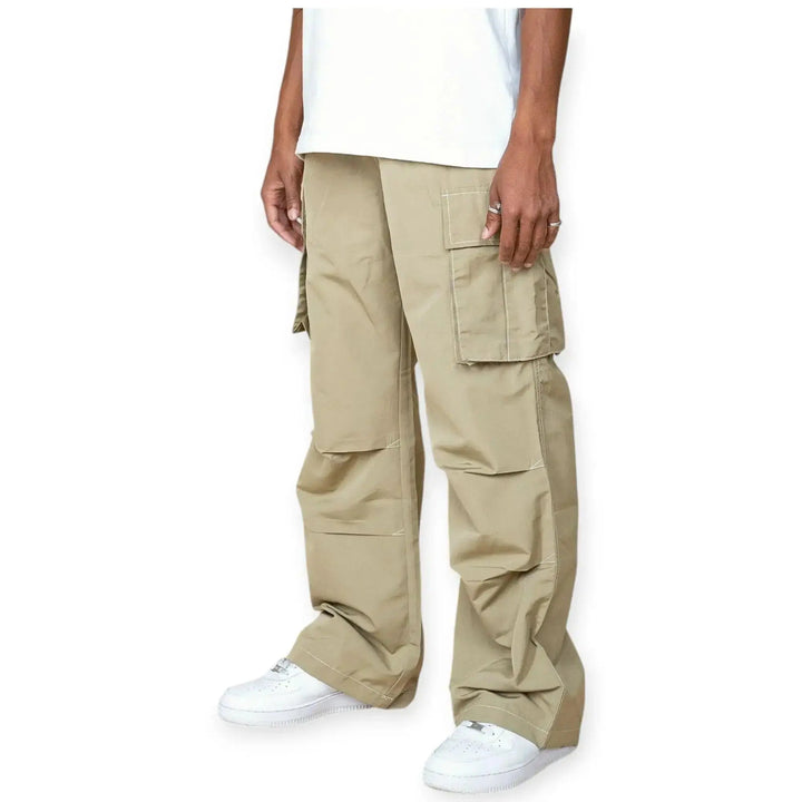 EPTM Men Campus Cargo Stacked Pants (Tan)-Nexus Clothing