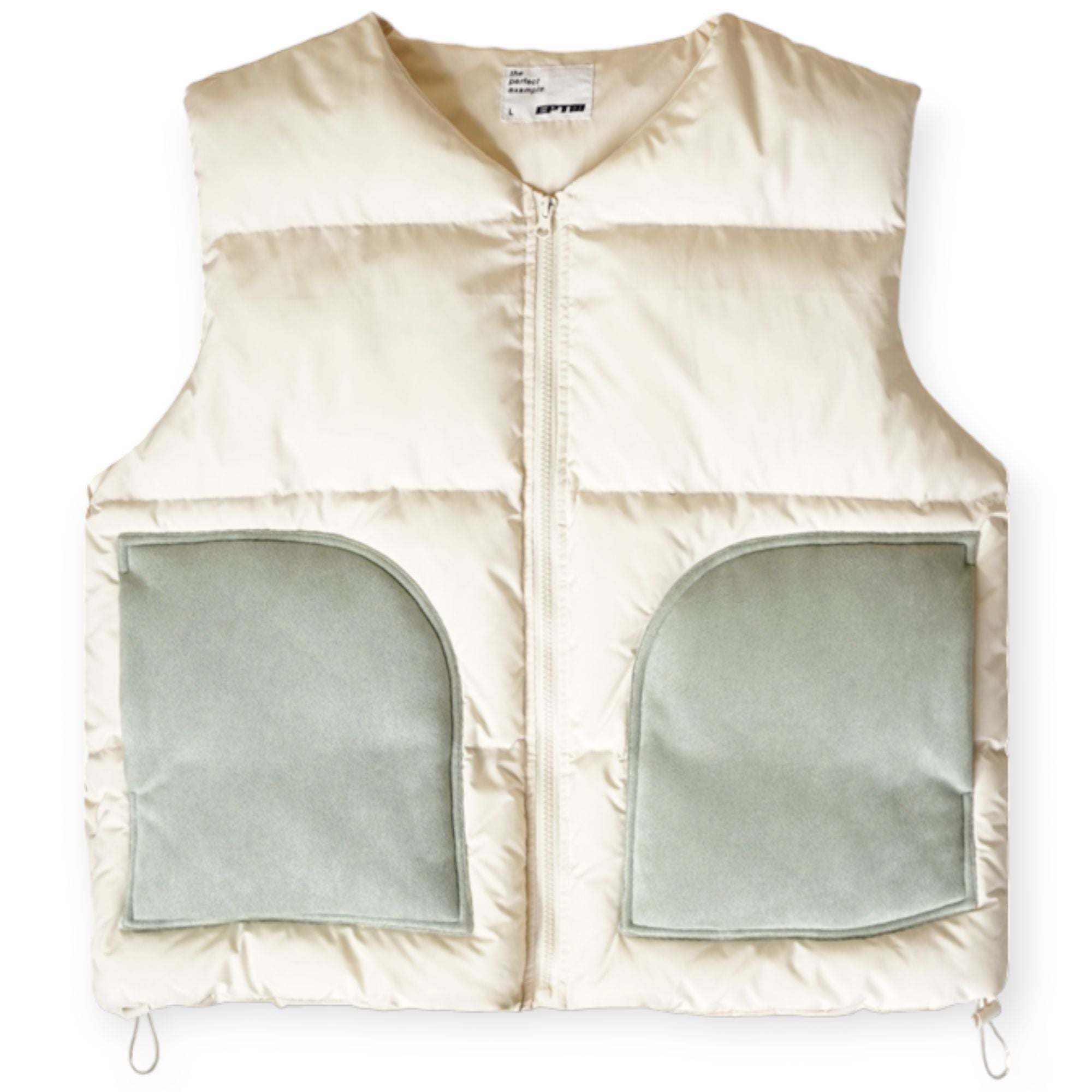 EPTM Men Contrast Puffer vest(Cream)-Nexus Clothing