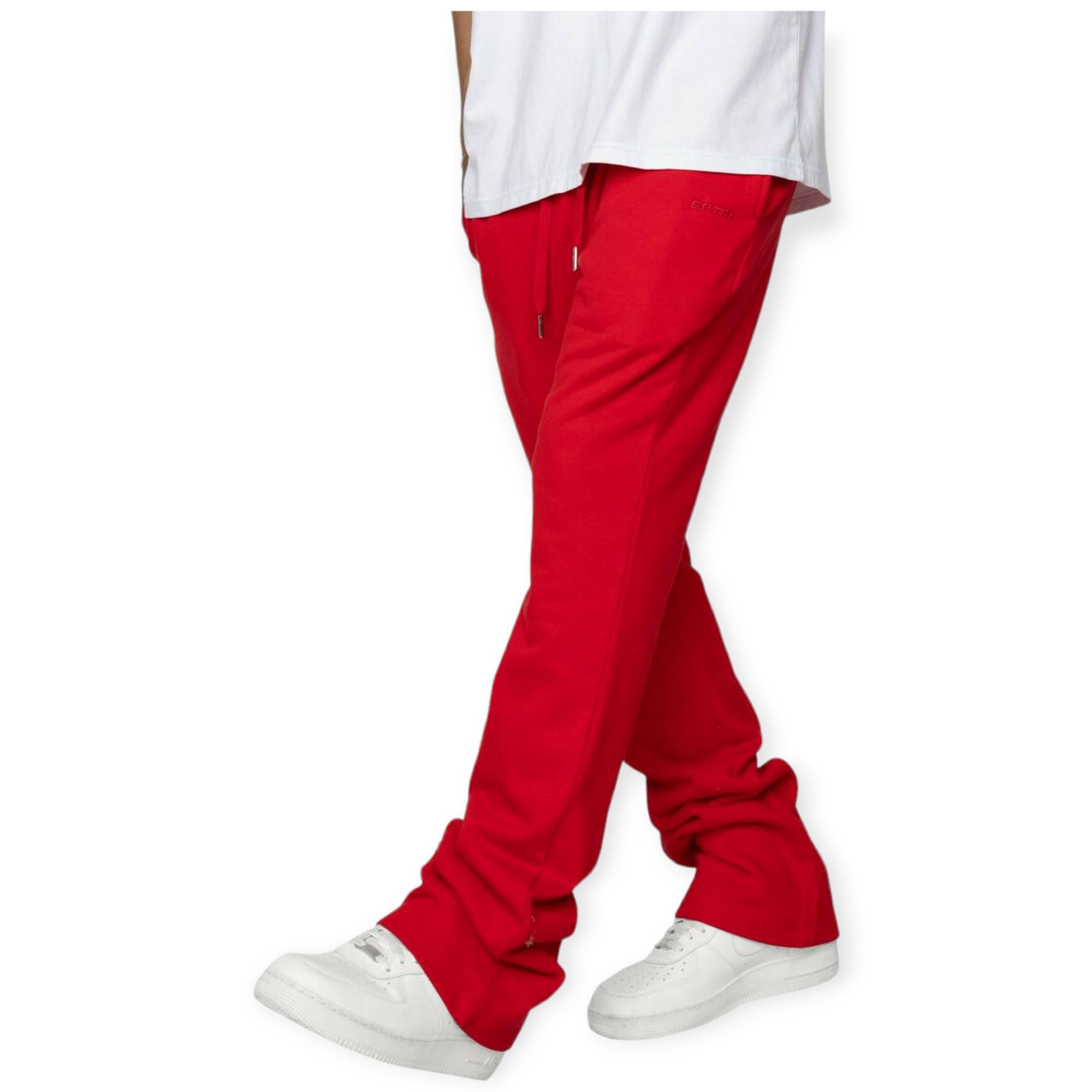 EPTM Men French Terry Flare Pants (Red)-Nexus Clothing