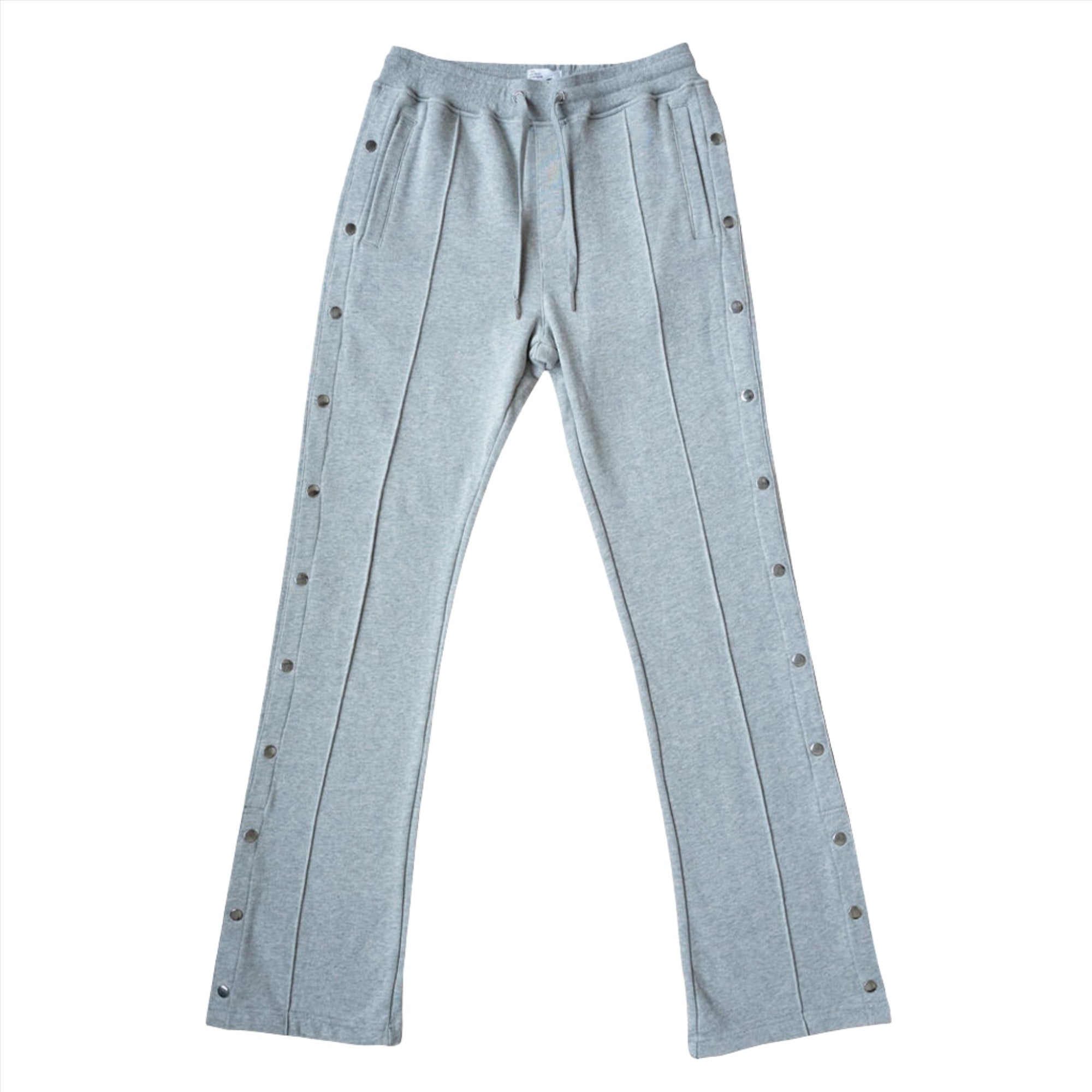 EPTM Men French Terry Snap-Flared Pants (Heather Grey)-Heather Grey-Small-Nexus Clothing