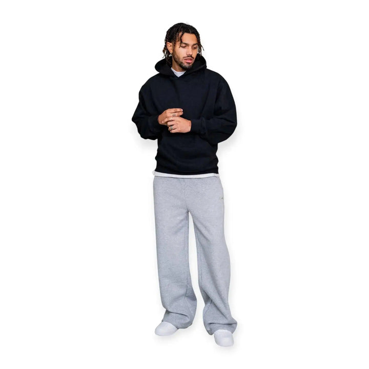 EPTM Men Perfect Baggy Stacked Fleece Pants (Heather Grey)-Nexus Clothing