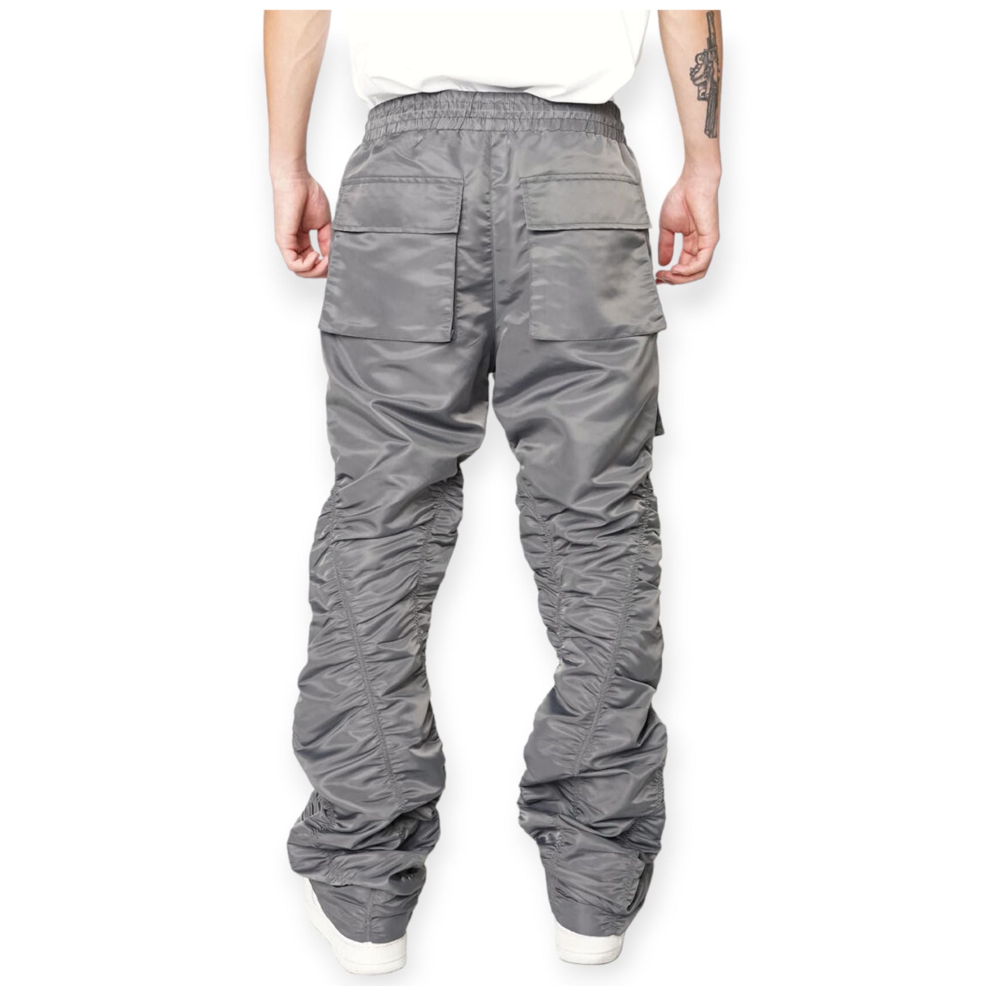 EPTM Flare Pants Men Ruched (Grey)