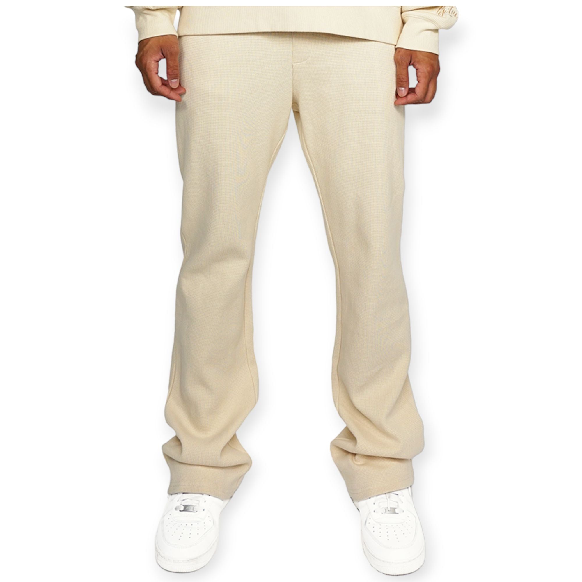 EPTM Men Thermal Flare Pants (Cream)-Cream-Small-Nexus Clothing