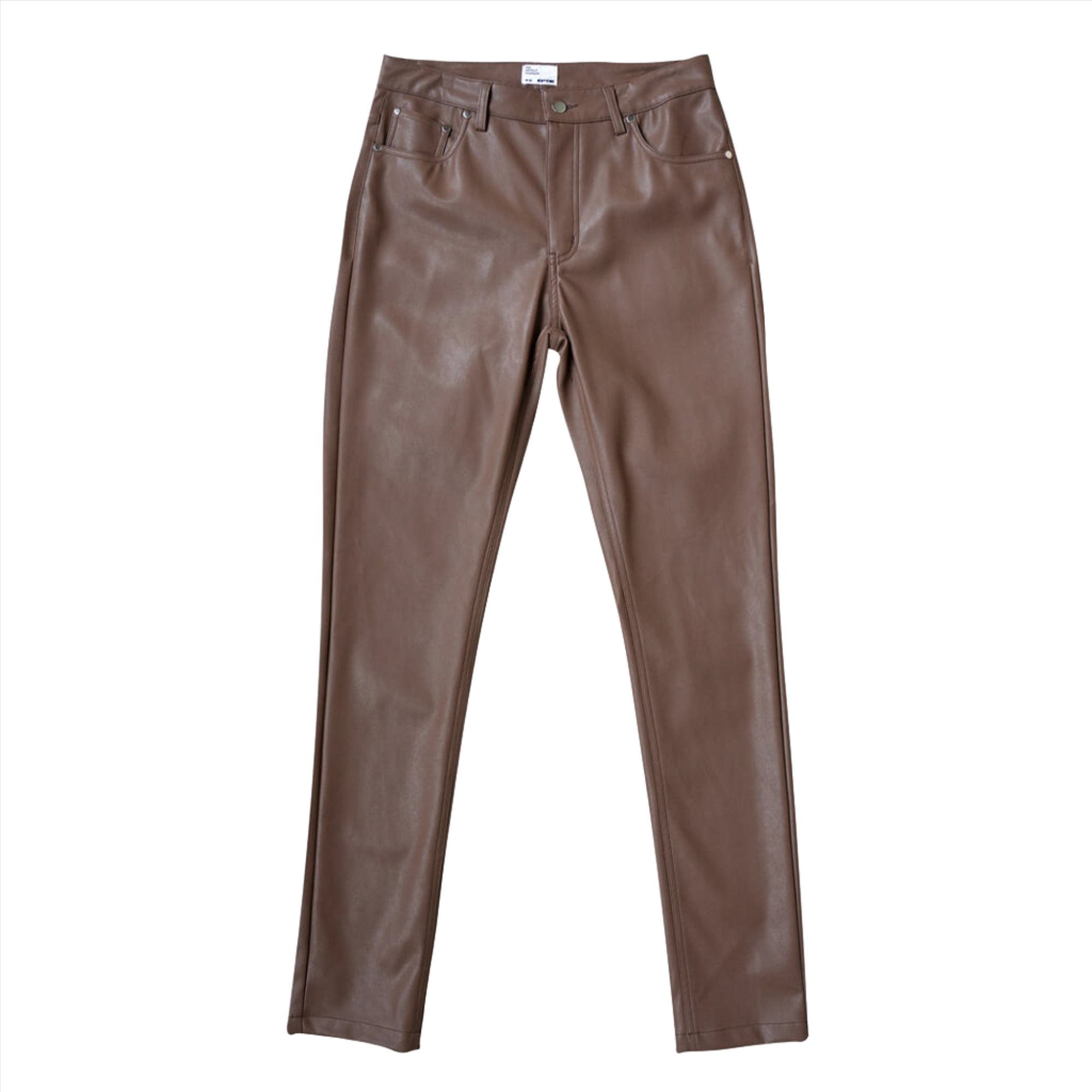 EPTM Unisex Leather GOPACHI PANTS 2.0 (Brown)-Brown-Small-Nexus Clothing