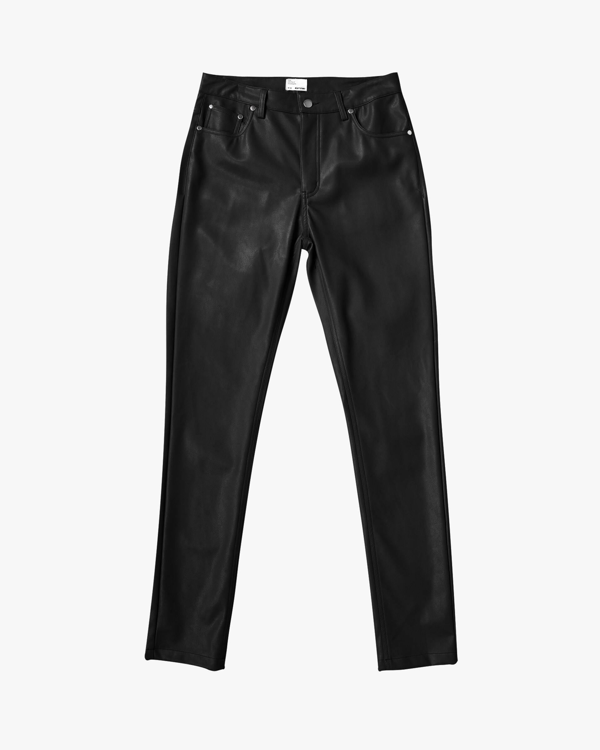 EPTM Unisex leather GOPACHI PANTS 2.0 (Black)-Black-Small-Nexus Clothing