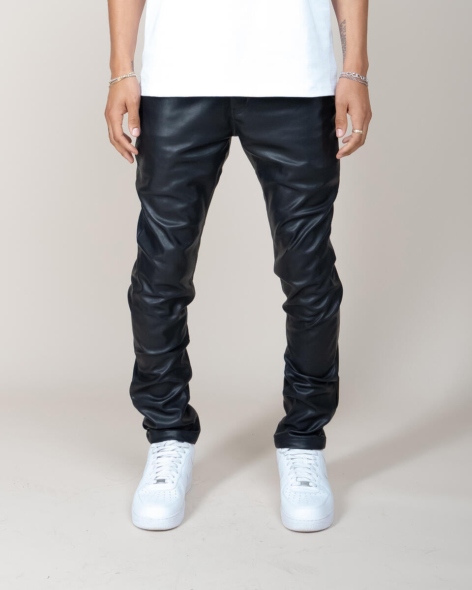 EPTM Unisex leather GOPACHI PANTS 2.0 (Black)-Nexus Clothing