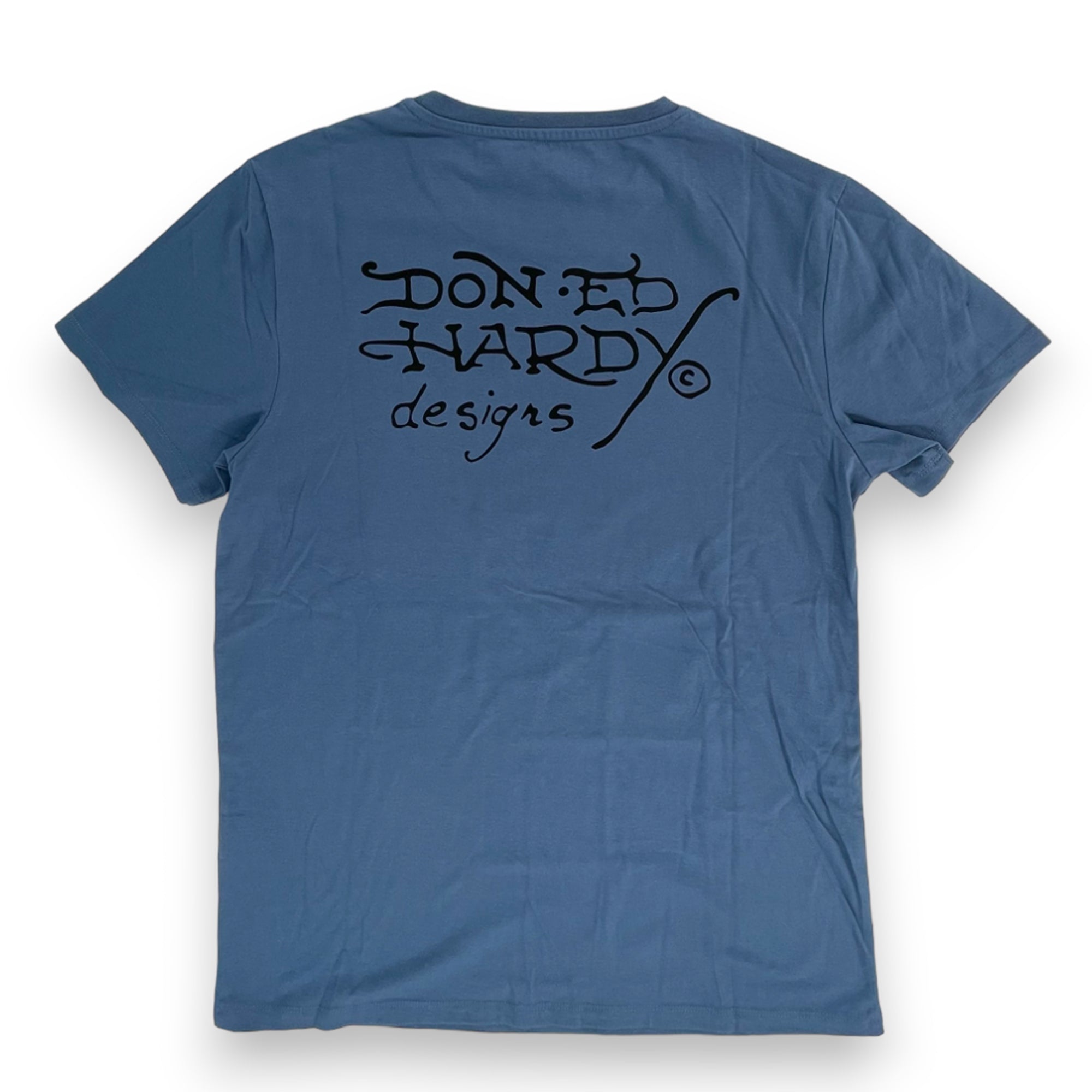 Ed Hardy Men Crouching T-shirt (Slate Blue)-Nexus Clothing