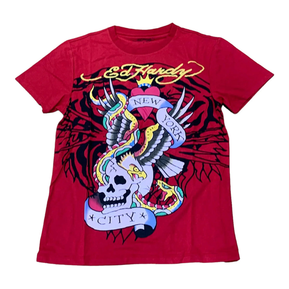 Ed Hardy Men Tiger NYC T-shirt (Red)