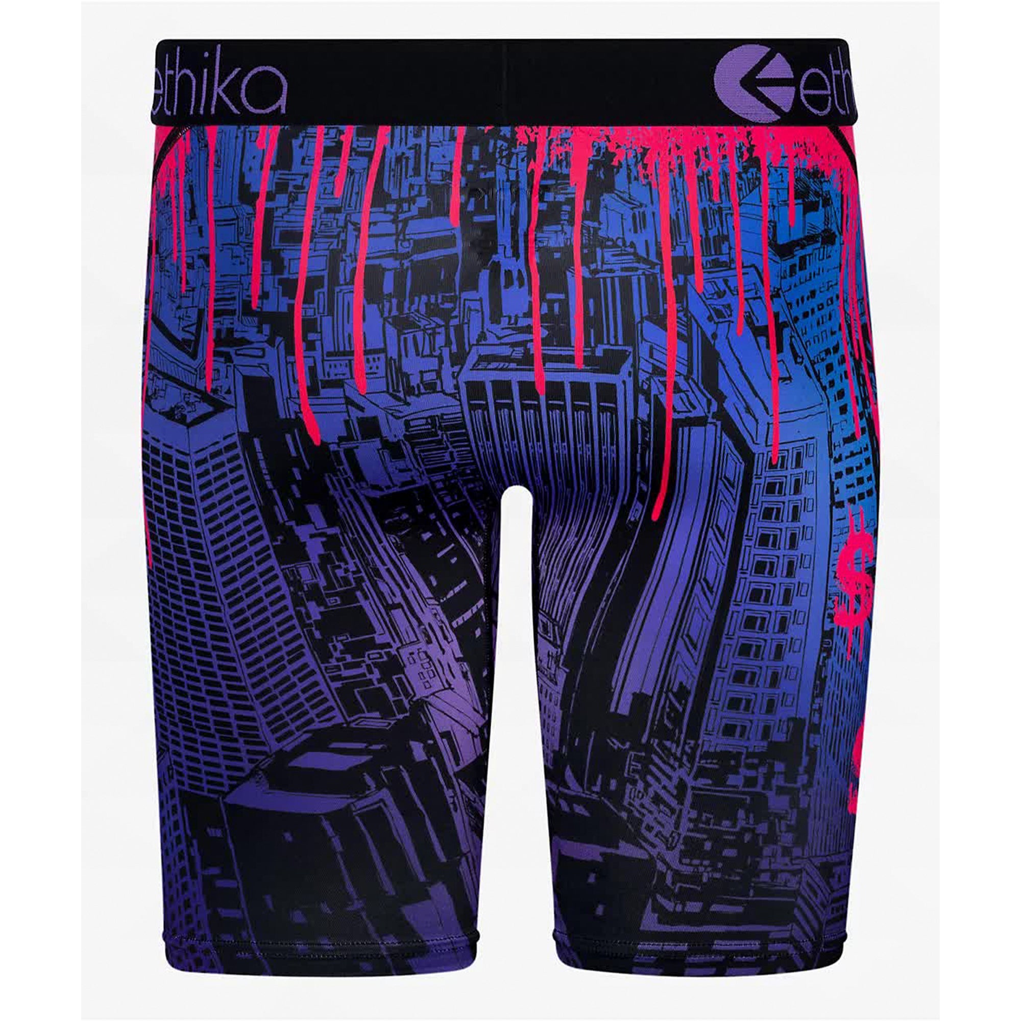 Ethika Men BMR Drip City Boxer (Purple)-Nexus Clothing