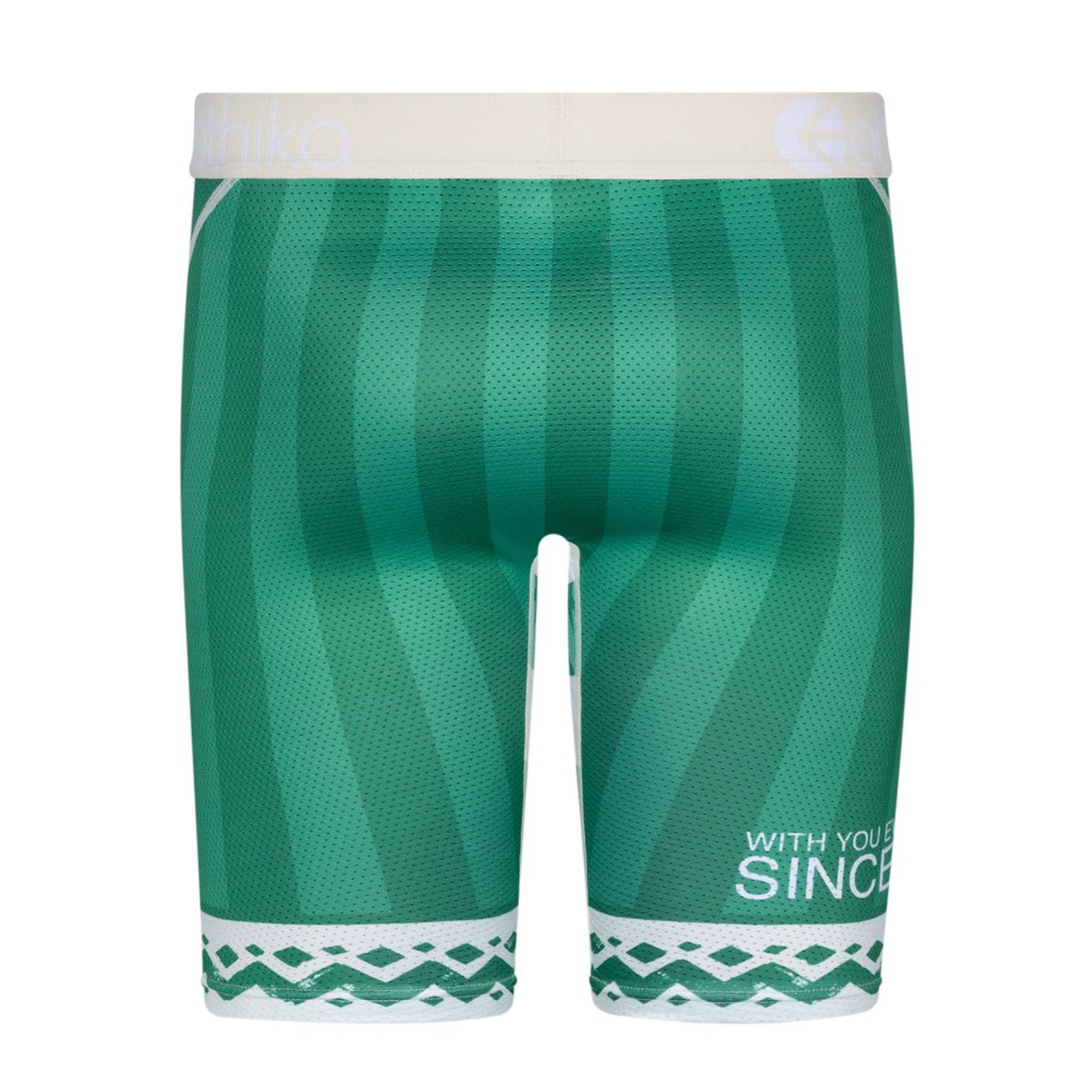 Ethika Men BMR Footie Boxer (White Green)-Nexus Clothing