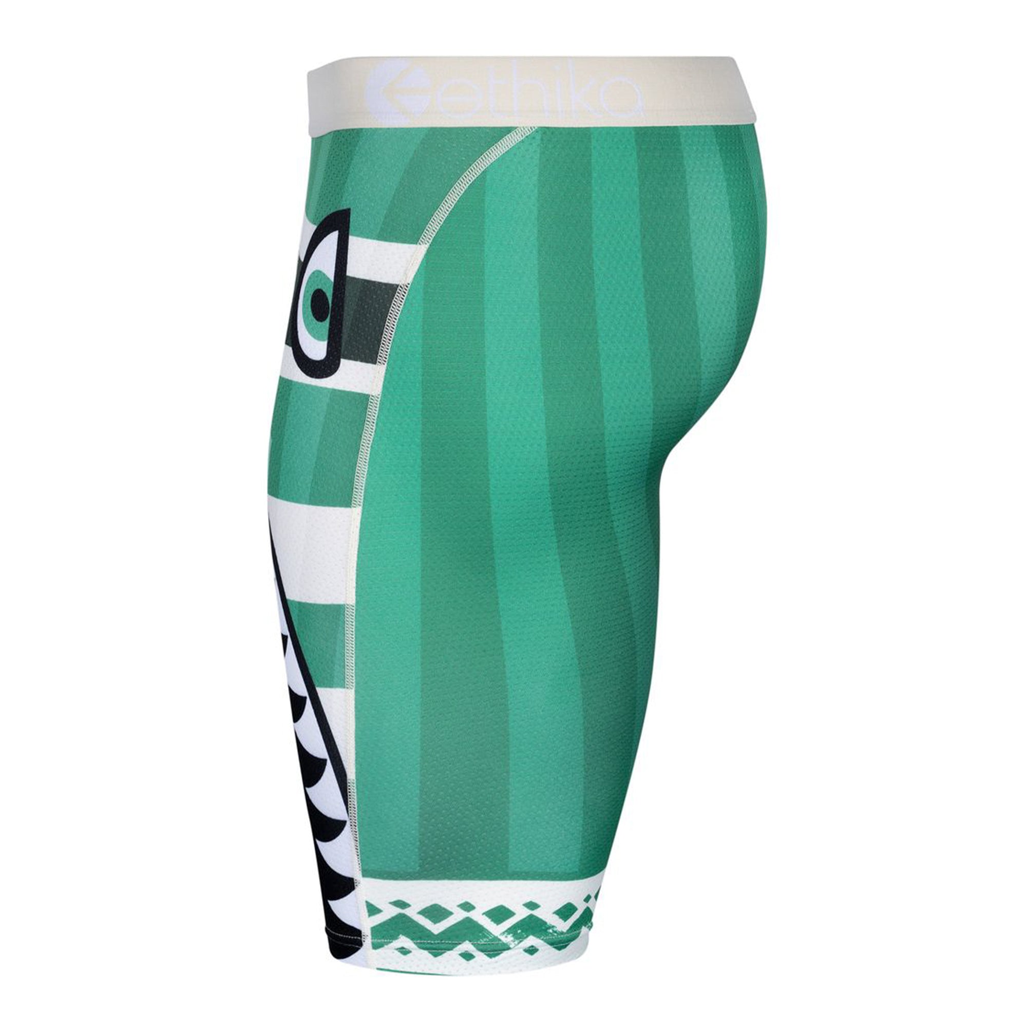 Ethika Men BMR Footie Boxer (White Green)-Nexus Clothing