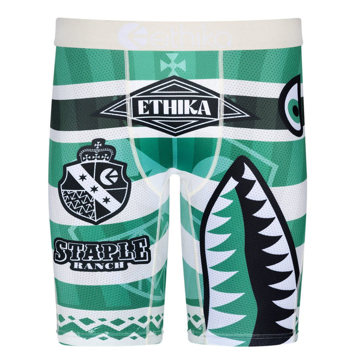 Ethika Men BMR Footie Boxer (White Green)-White Green-Small-Nexus Clothing