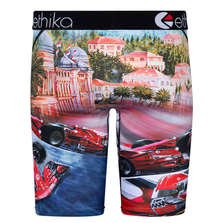 Ethika Men BMR Monaco Boxer (Grey Red)-Nexus Clothing