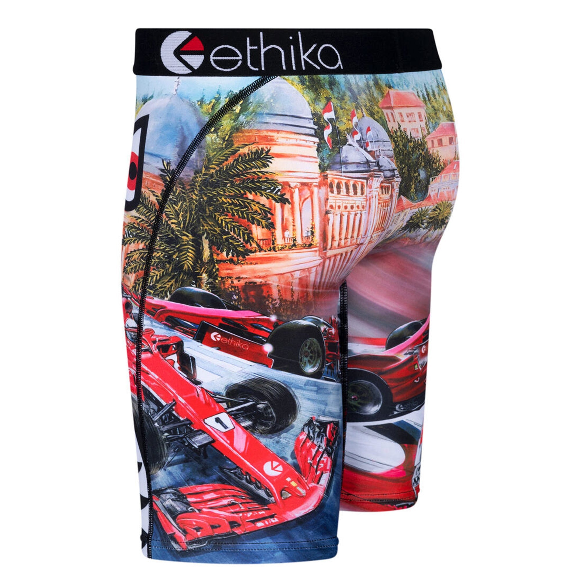 Ethika Men BMR Monaco Boxer (Grey Red)-Nexus Clothing