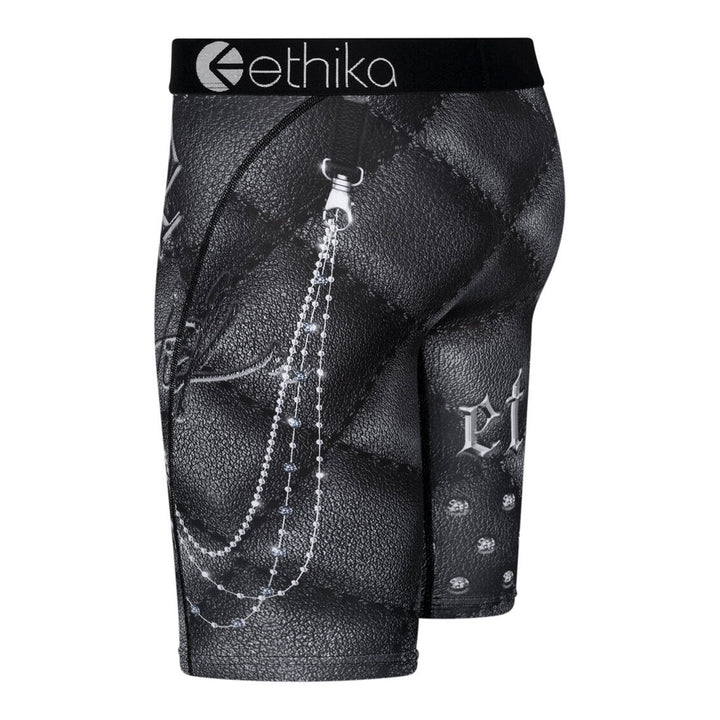 Ethika Men Chainbossed Boxer (Black Silver)-Nexus Clothing