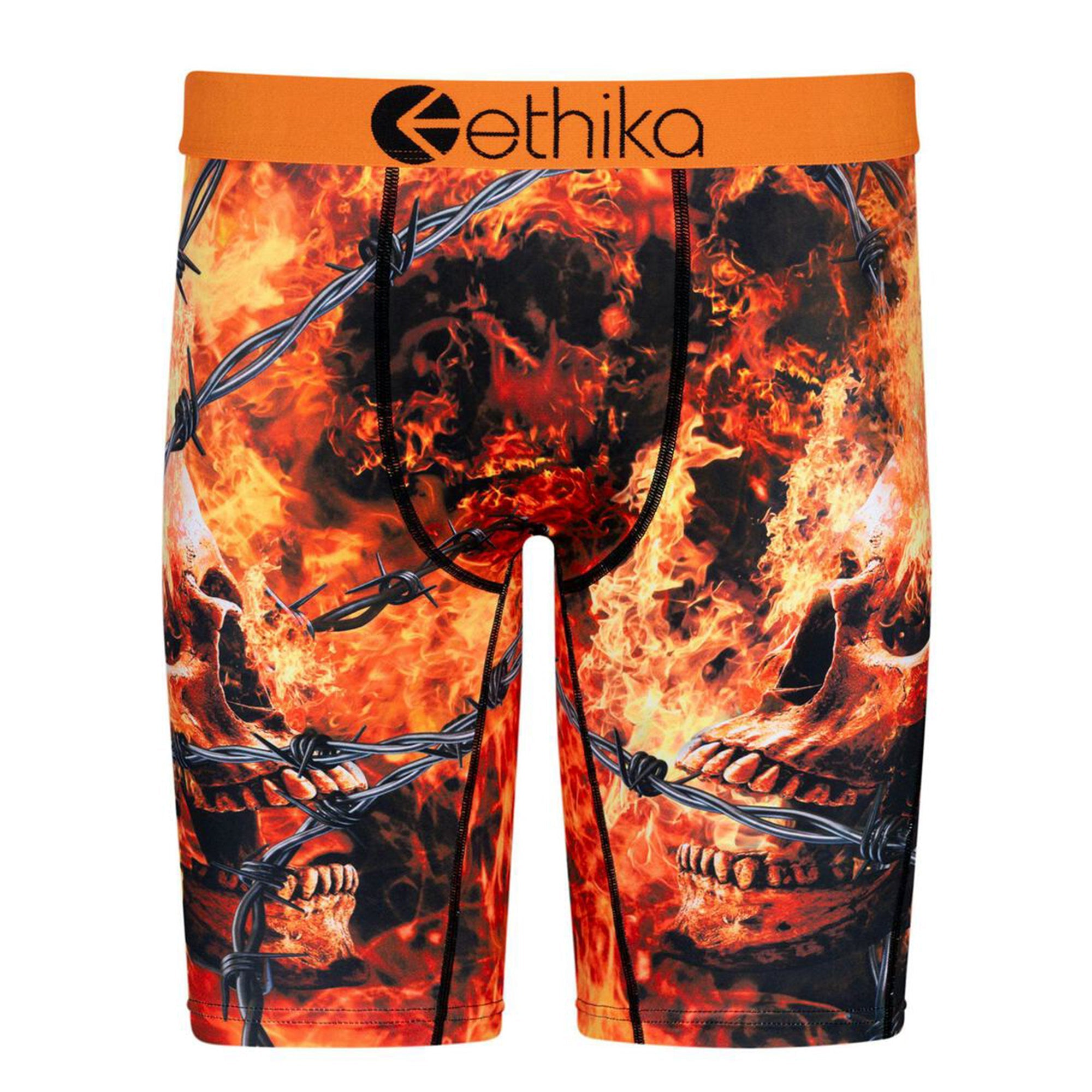 Ethika Men Fire Inside Boxer (Orange)-Orange-Small-Nexus Clothing