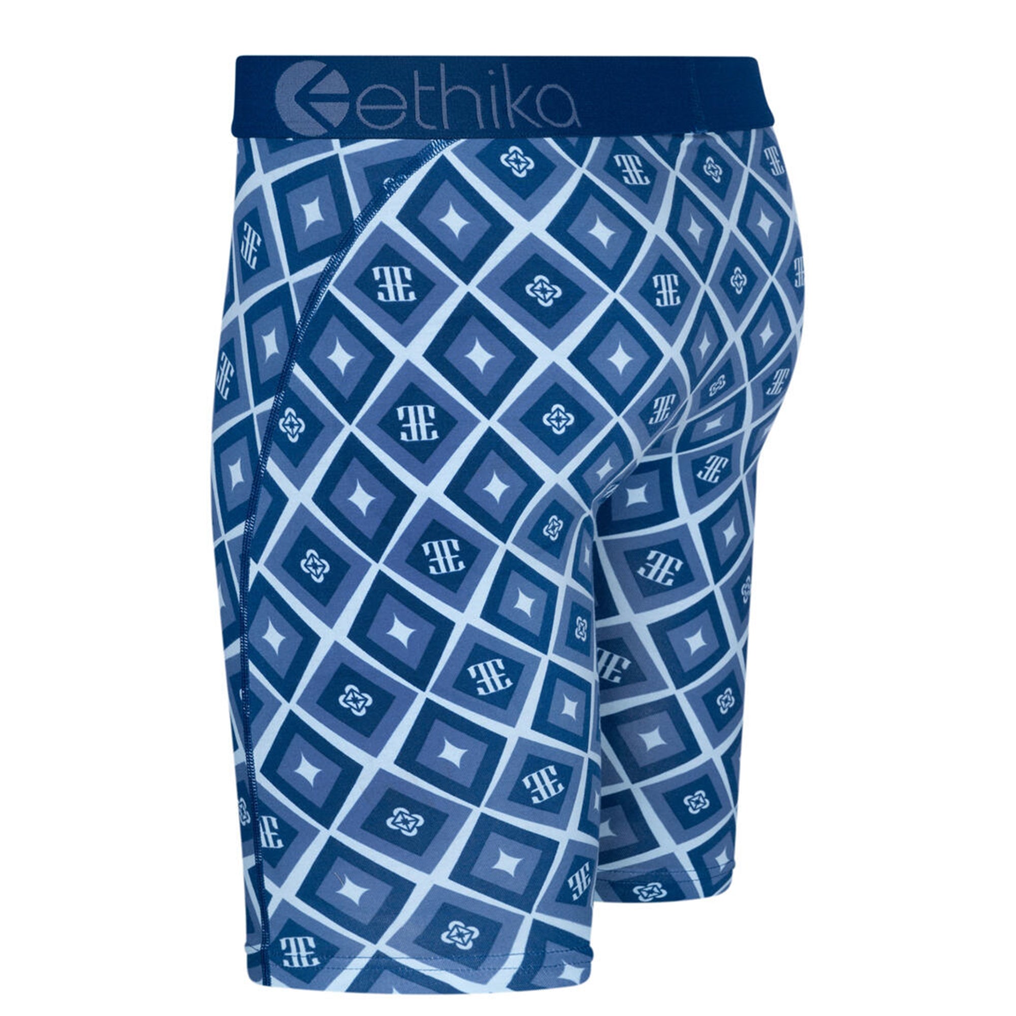 Ethika Men Lux Diamond Boxer (Blue Blue)-Nexus Clothing