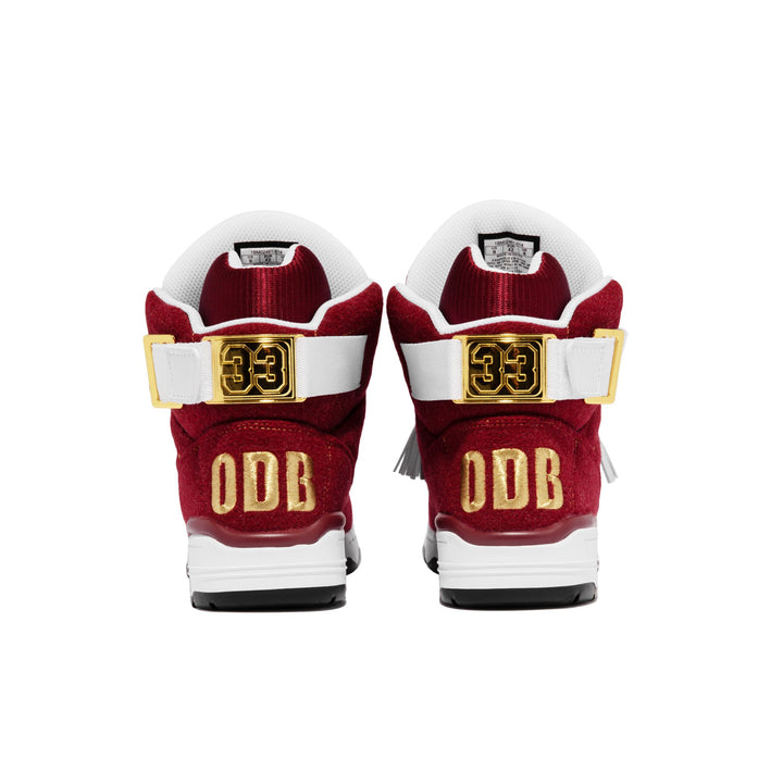 Ewing Men 33 HI x ODB Burgundy/White/Gold shoes-Nexus Clothing