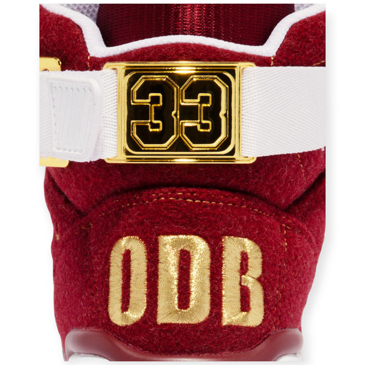 Ewing Men 33 HI x ODB Burgundy/White/Gold shoes-Nexus Clothing