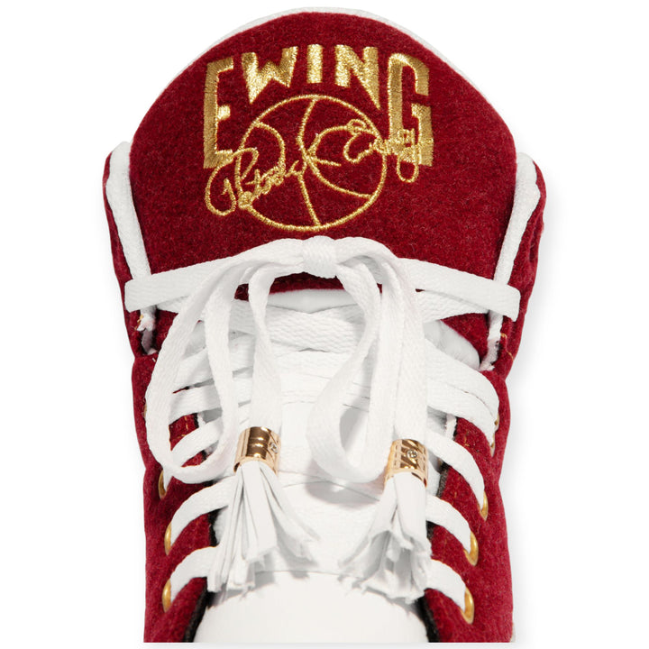 Ewing Men 33 HI x ODB Burgundy/White/Gold shoes-Nexus Clothing