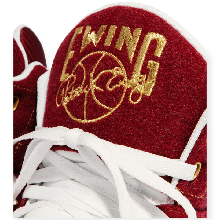 Ewing Men 33 HI x ODB Burgundy/White/Gold shoes-Nexus Clothing