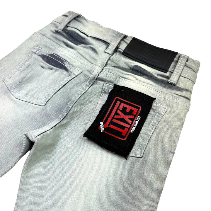 Exit Apparel Boys Stacked Jeans (Gray)-Nexus Clothing