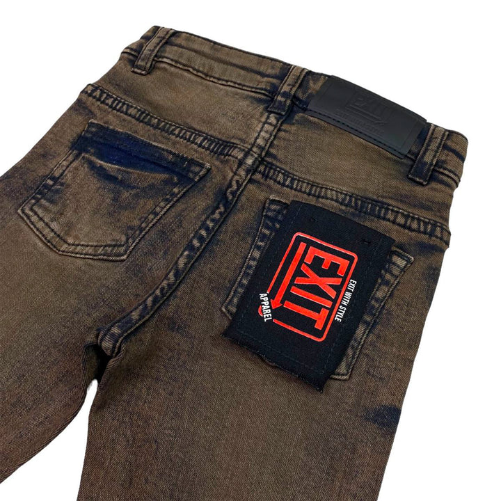 Exit Apparel Kids Jeans (Brown)-Nexus Clothing