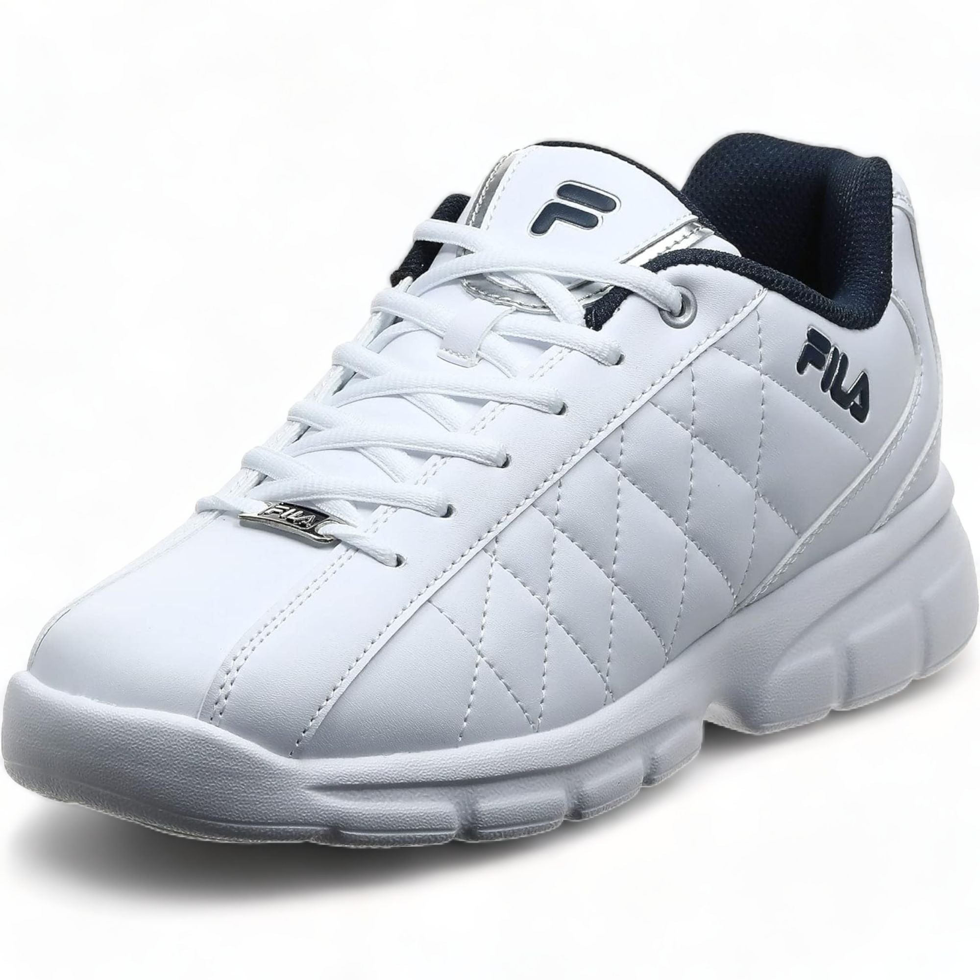 Fila Men's Fulcrum 3 Training Shoe (White)-White Navy-11.5-Nexus Clothing