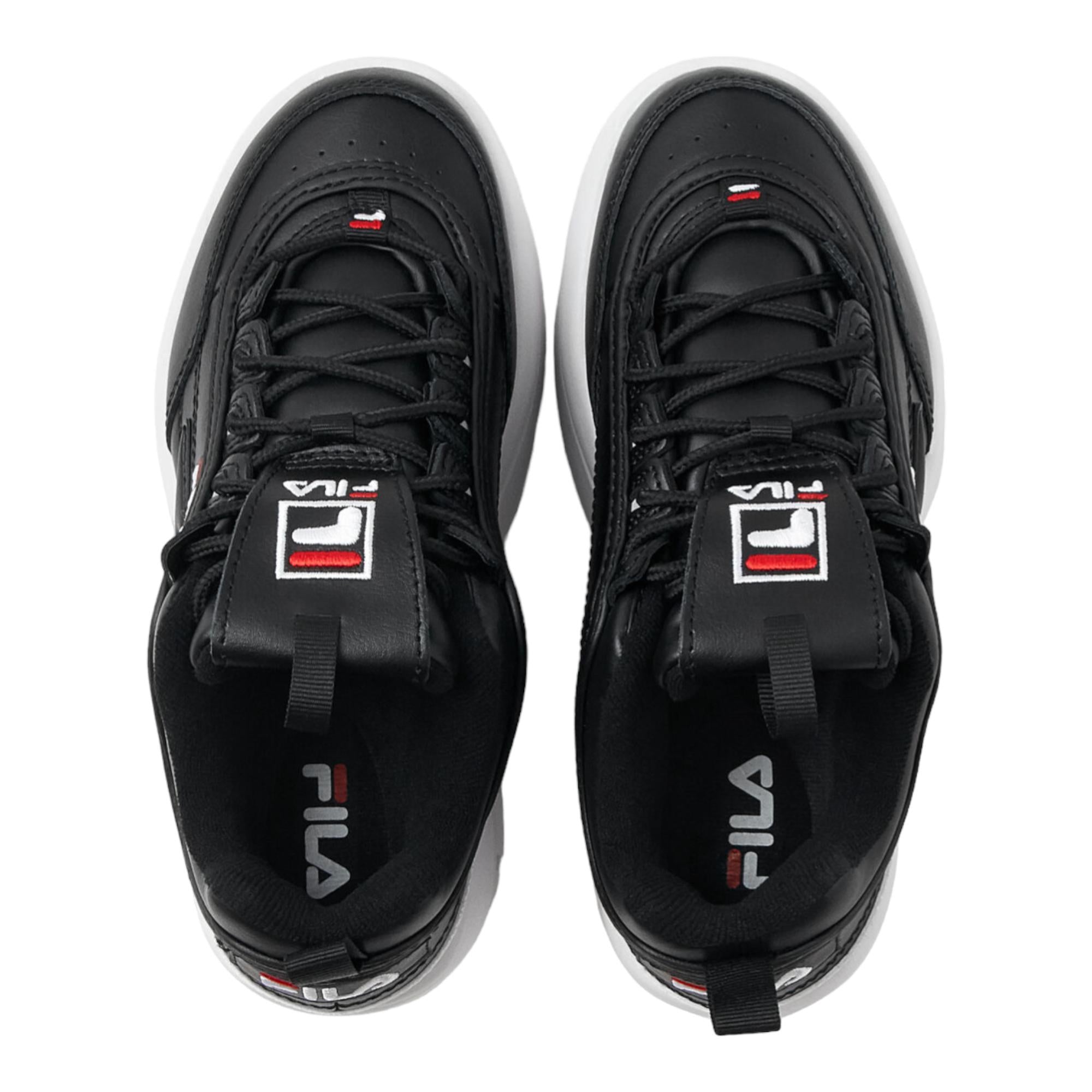 Fila Women Disruptor II Wedge Shoes (Black/Red/White)-Nexus Clothing
