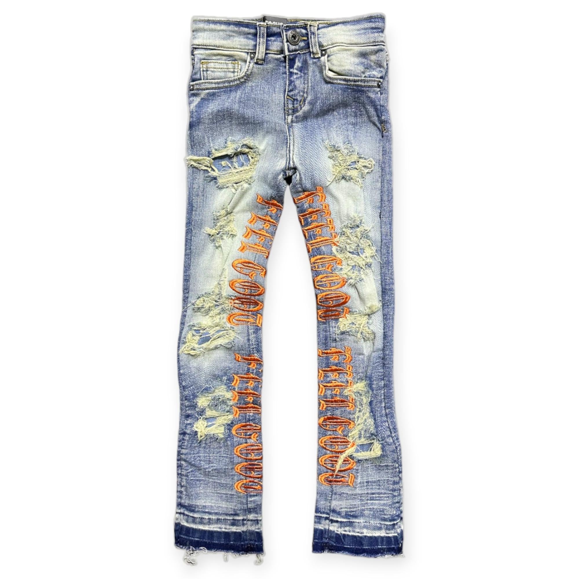 Focus Kids Jeans Feel Good Stacked (Grey)
