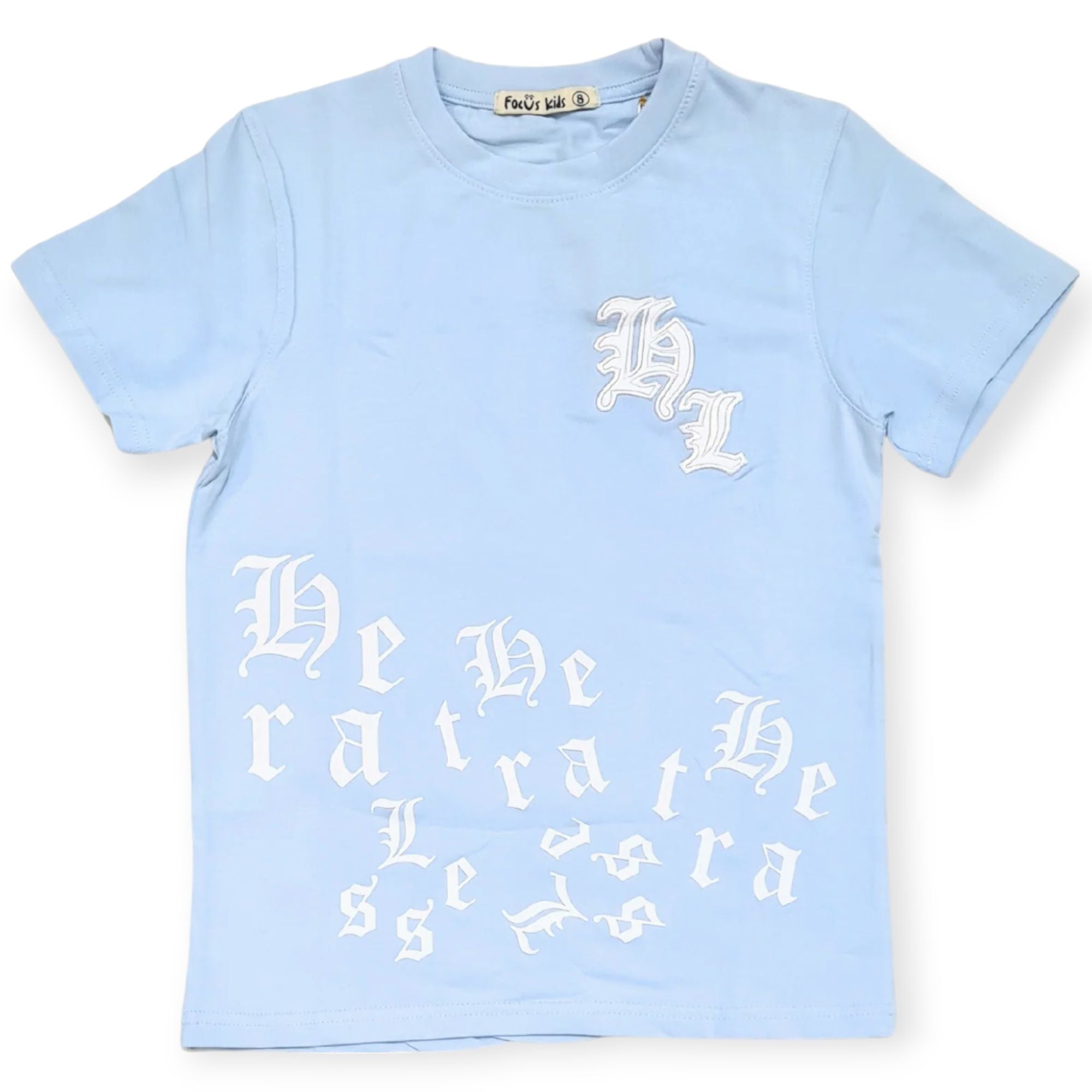 Focus Kids Heartless Applique Tee (Sky Blue)-Sky Blue-2T-Nexus Clothing