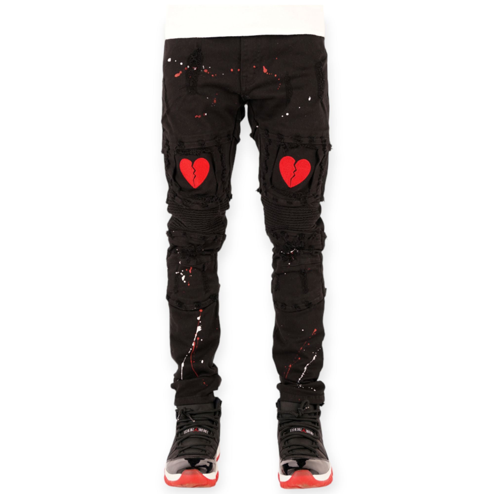 Focus Men Heartbreaker Denim UB New 3201 (Jet Black Red)-Jet Black Red-32W X 32L-Nexus Clothing