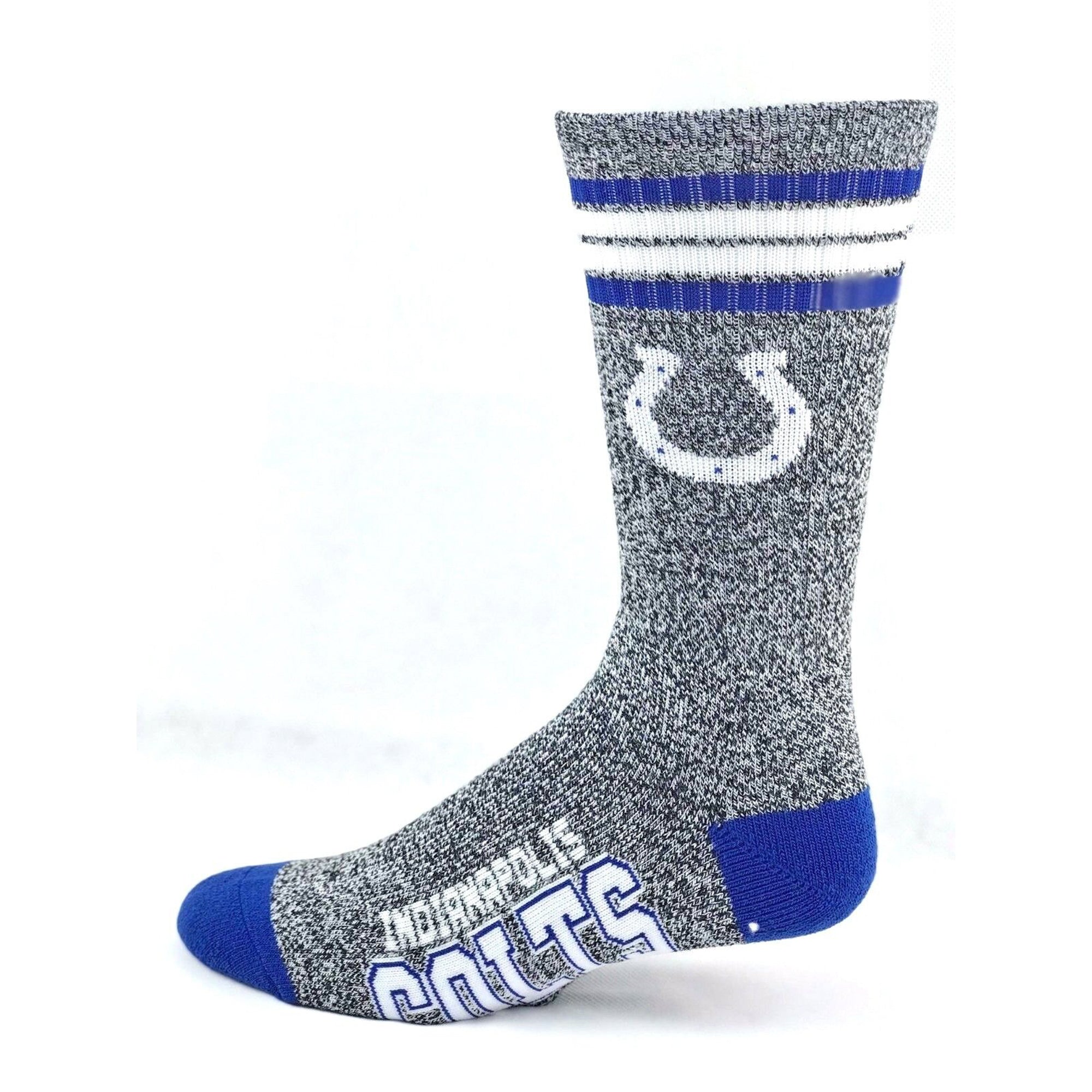For Bare Feet Men Indianapolis Colts Socks (Colts)-Colts-Large-Nexus Clothing