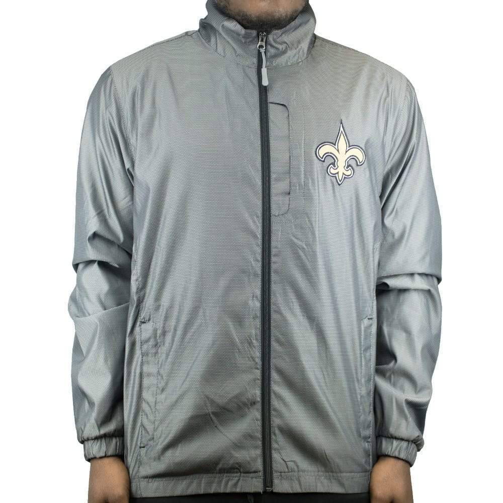 GIII Men Executive Saints Jacket Gray-Gray-X-Large-Nexus Clothing