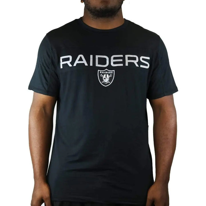 GIII Men Oakland Raiders T-shirt(Black)-Black-Small-Nexus Clothing