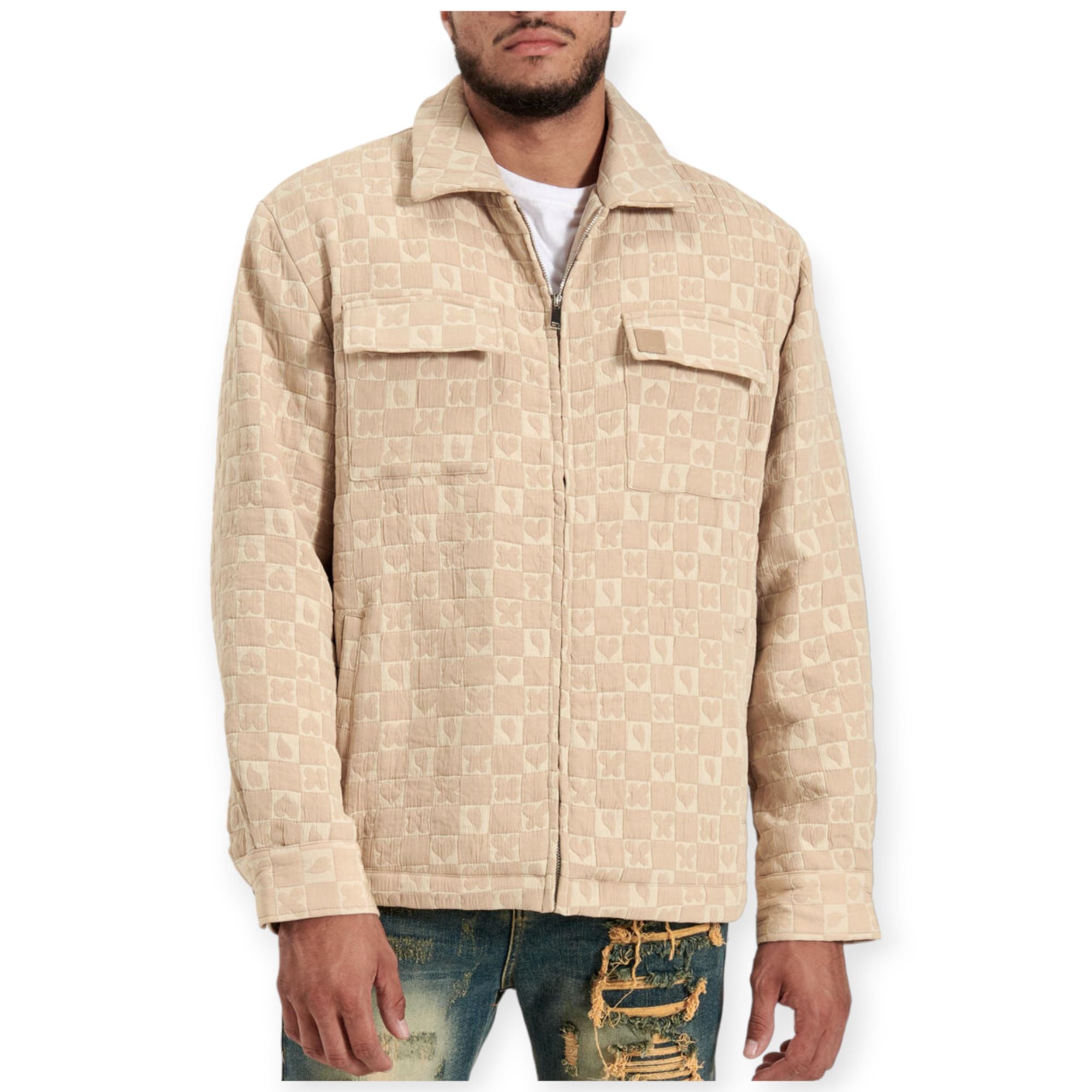 Gala Men GROOVE QUILTED JACKET (Sand)-Nexus Clothing
