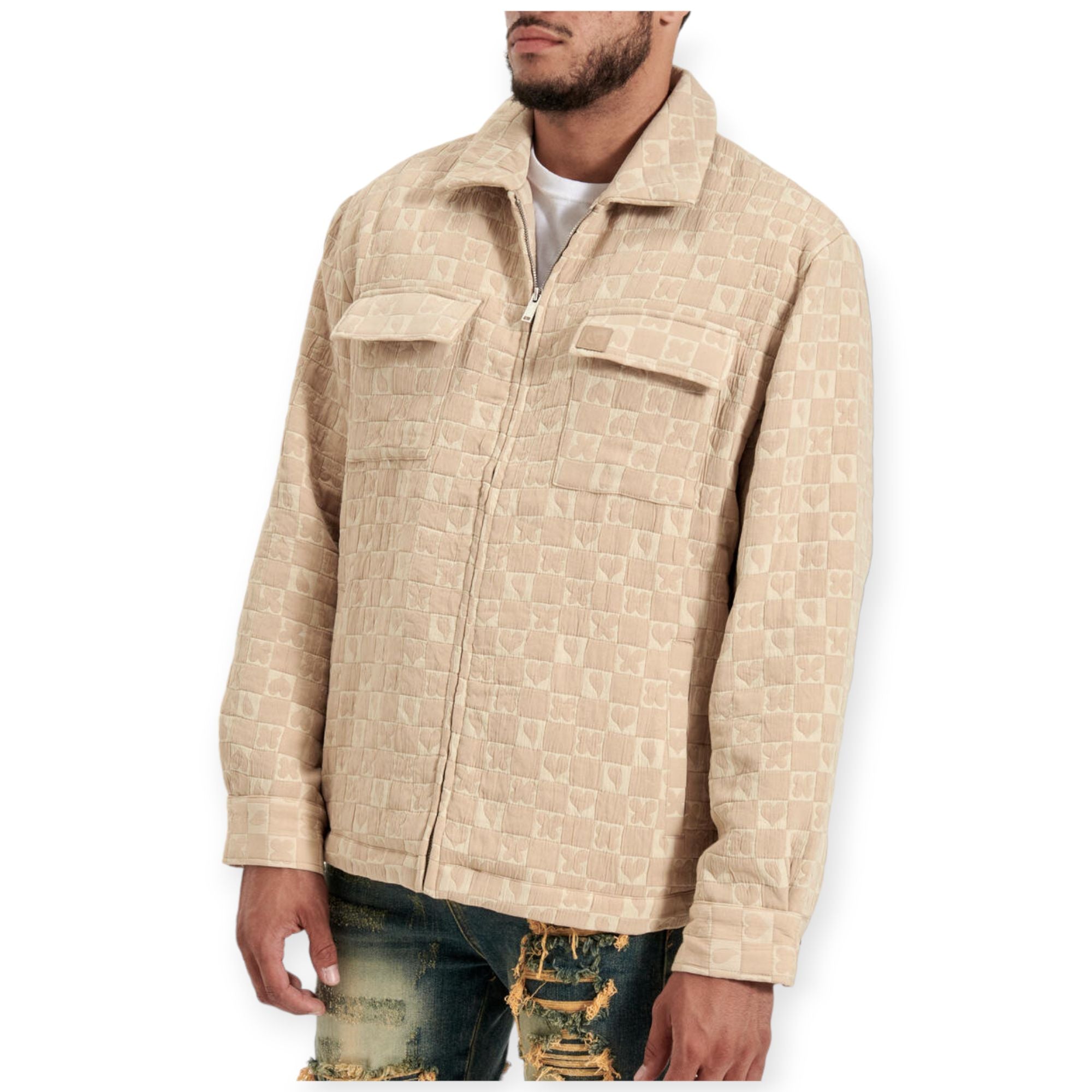 Gala Men GROOVE QUILTED JACKET (Sand)-Nexus Clothing