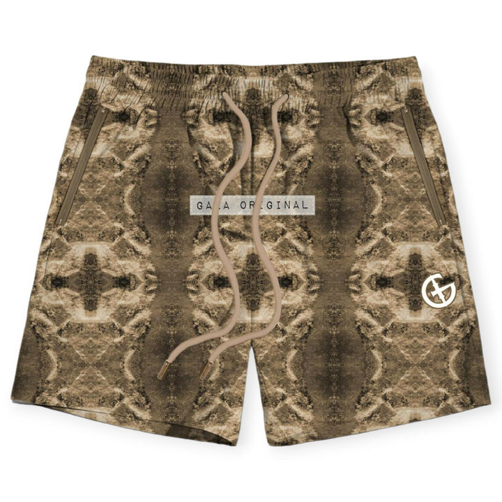 Gala Men Motif Shorts (Sepia)-Sepia-XX-Large-Nexus Clothing