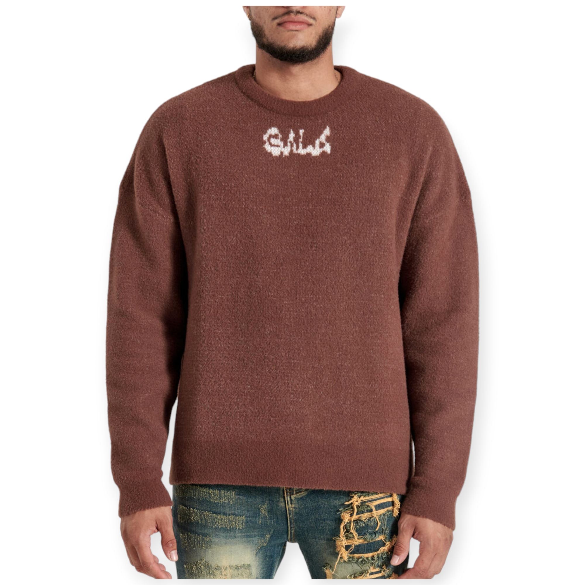 Gala Men WONDER MOHAIR SWEATER (Fudge)-Nexus Clothing