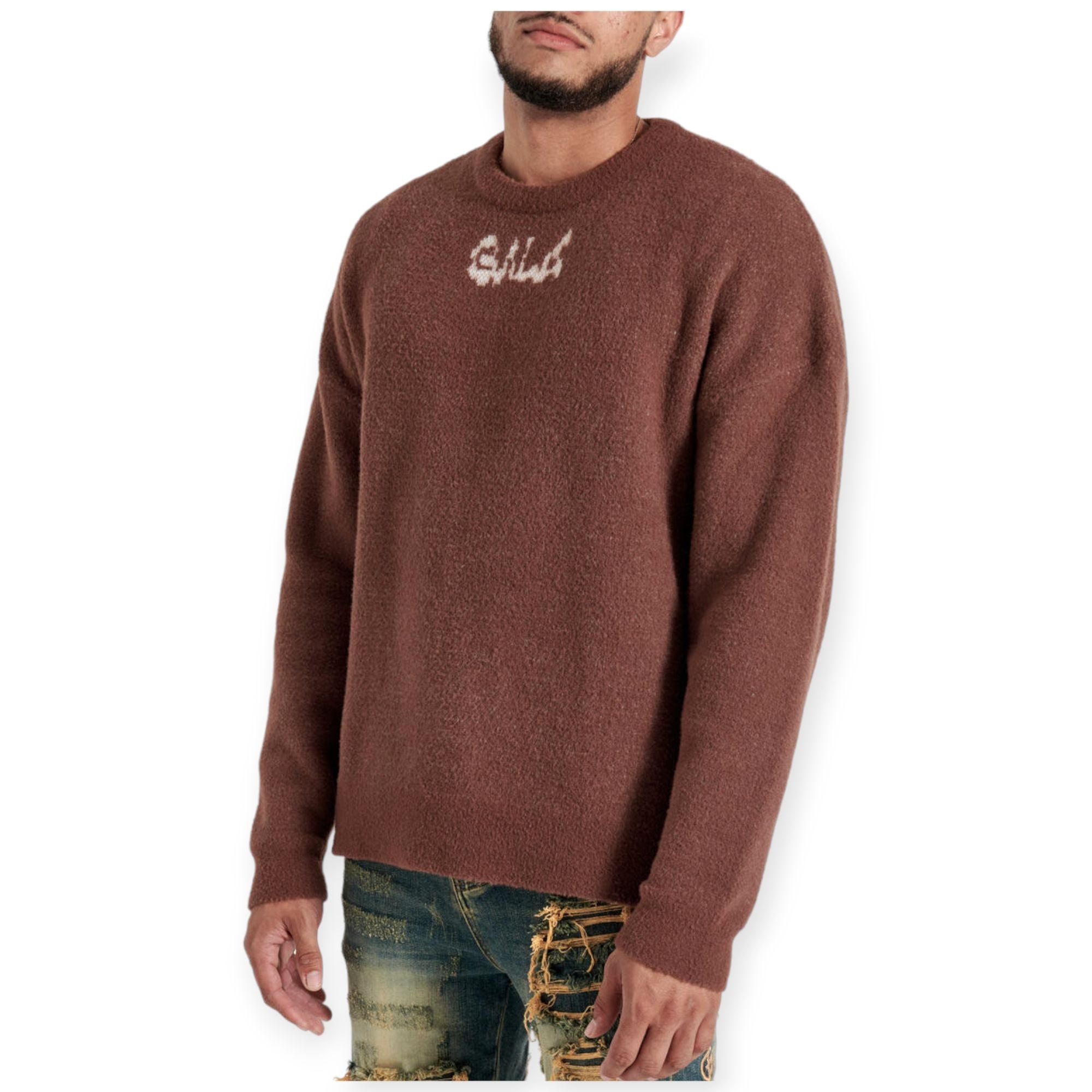 Gala Men WONDER MOHAIR SWEATER (Fudge)-Nexus Clothing