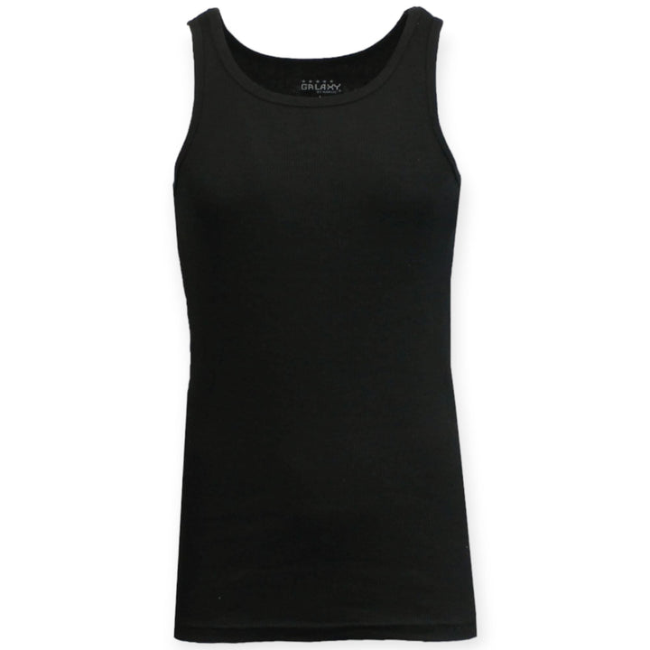 Galaxy by Harvic Men Ribbed Tank Top (Black)-Black-Small-Nexus Clothing