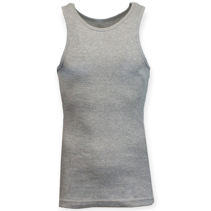 Galaxy by Harvic Men Ribbed Tank Top (Heaher Grey)-Heaher Grey-Small-Nexus Clothing