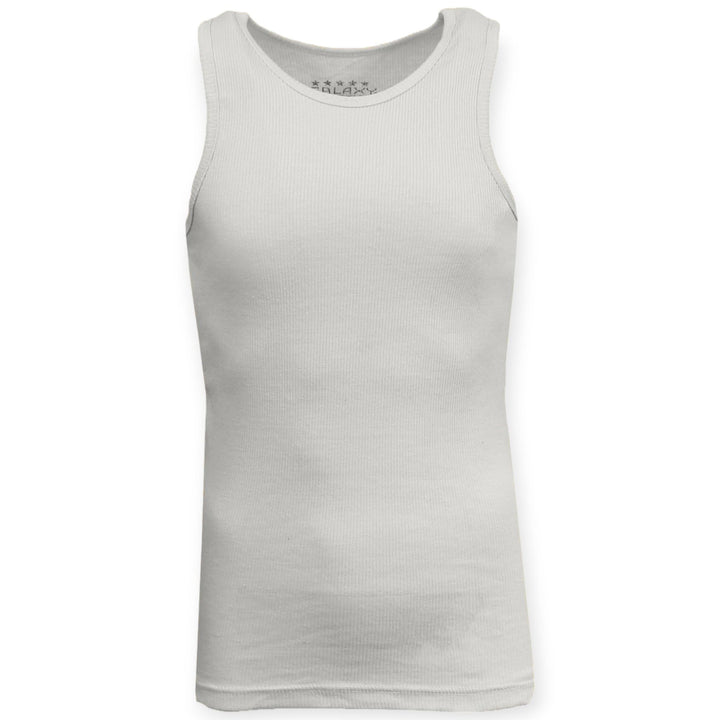 Galaxy by Harvic Men Ribbed Tank Top (White)-White-Small-Nexus Clothing