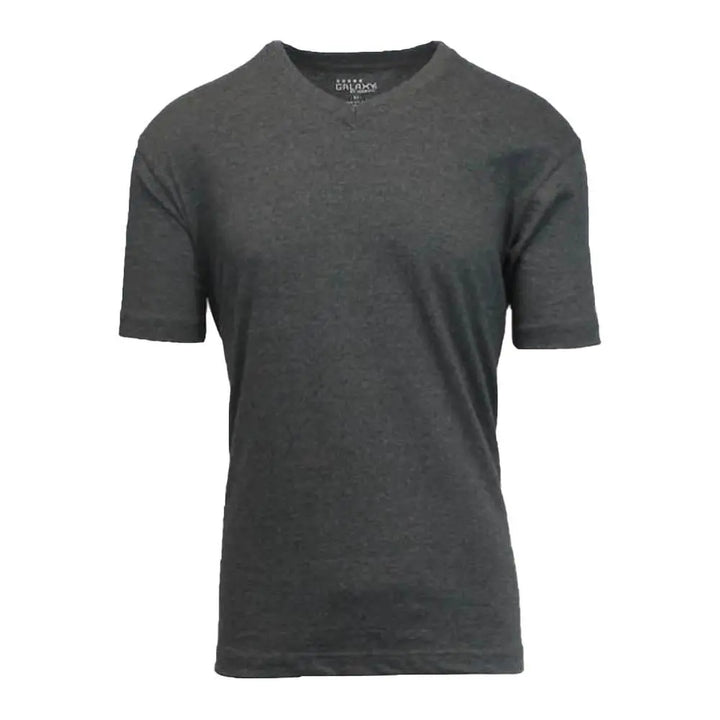 Galaxy by Harvic Men Solid Basic Plain Short Sleeve V-Neck Tees-Nexus Clothing