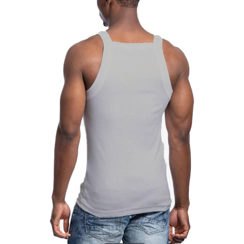 Galaxy by Harvic Men's Solid Colored Medium Weight Tank Top Heather Grey-Nexus Clothing